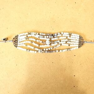 White beaded bracelet